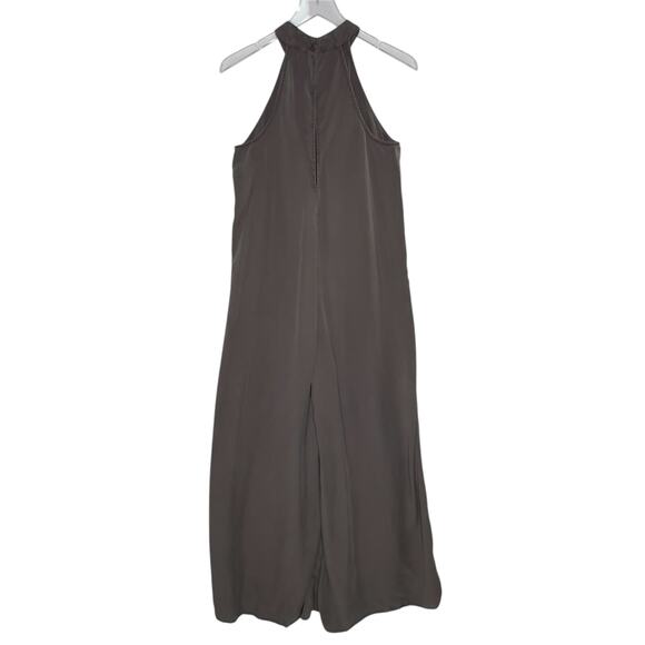 Anthropologie S Cloth Stone Marfa Jumpsuit Wide Leg Halter Brown - Picture 3 of 10